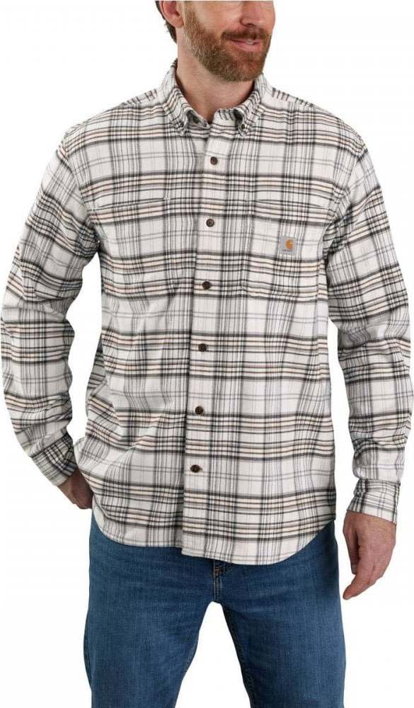 Carhartt Men's Midweight Flannel L/S Plaid Shirt MALT