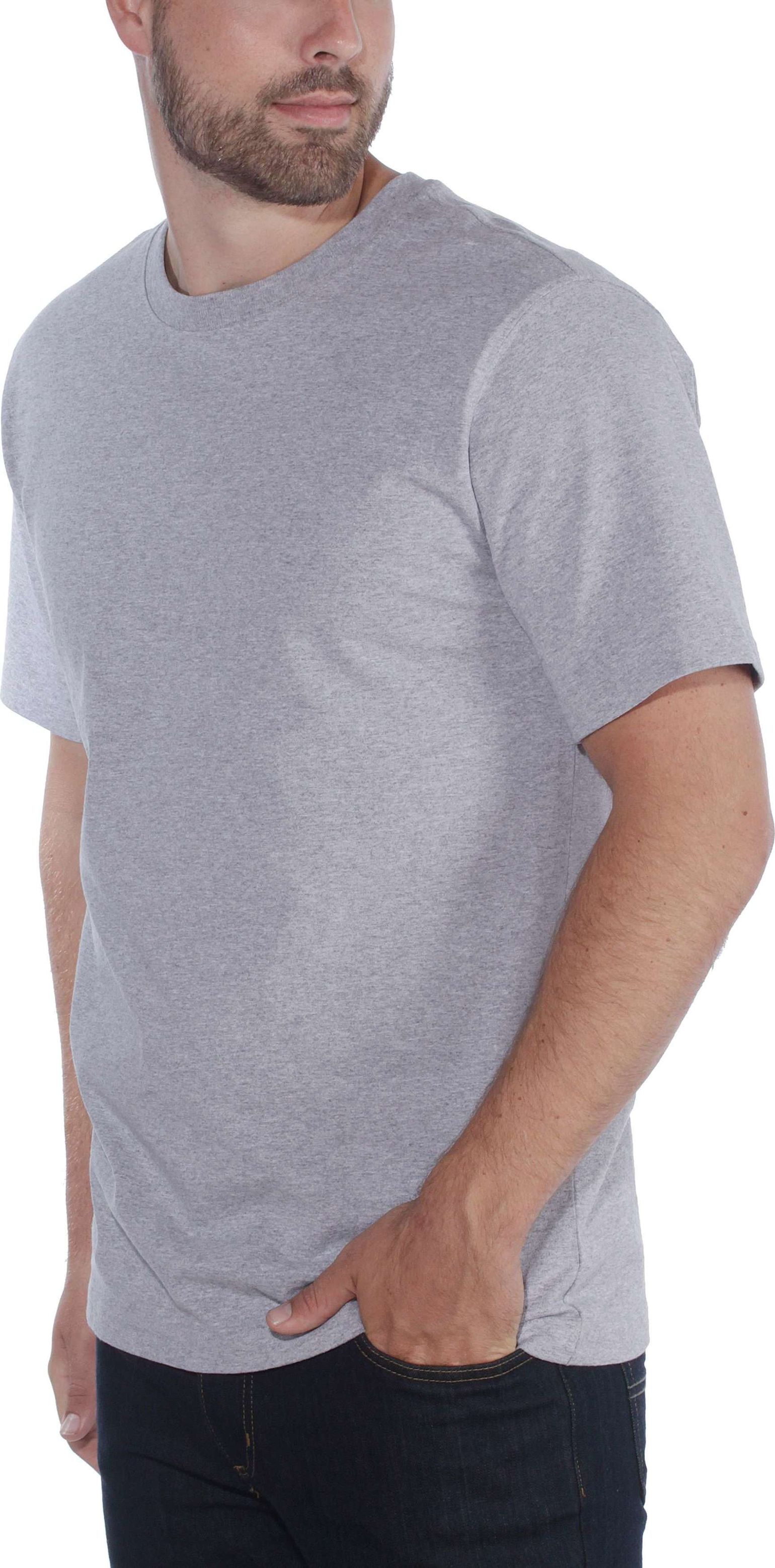 Carhartt Men's Relaxed Fit Heavyweight Short Sleeve T-Shirt Heather Grey