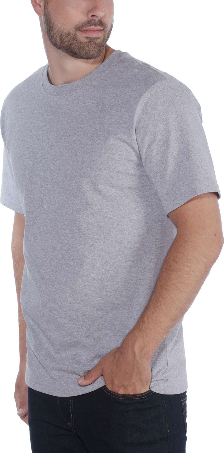 Carhartt Men's Relaxed Fit Heavyweight Short Sleeve T-Shirt Heather Grey Carhartt