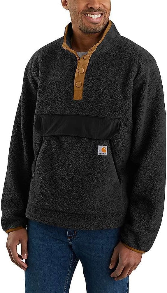 Men's Relaxed Fit Fleece Pullover BLACK Carhartt