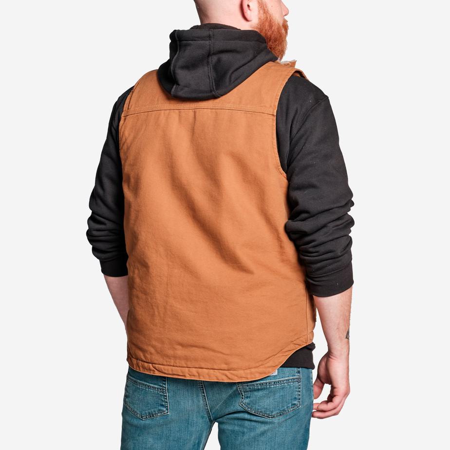 Carhartt Men's Washed Duck Lined Mock Neck Vest Carhartt® Brown