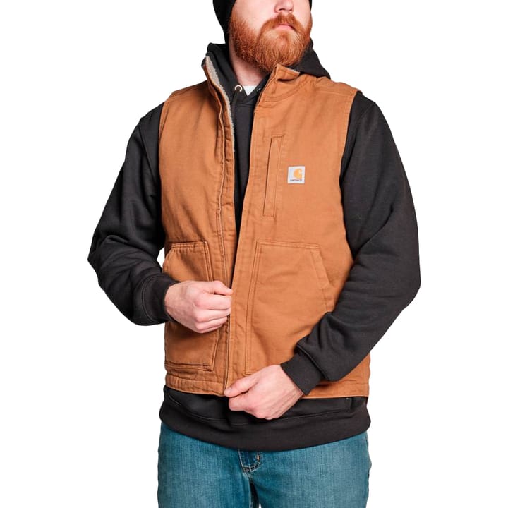 Carhartt Men's Washed Duck Lined Mock Neck Vest Carhartt® Brown Carhartt