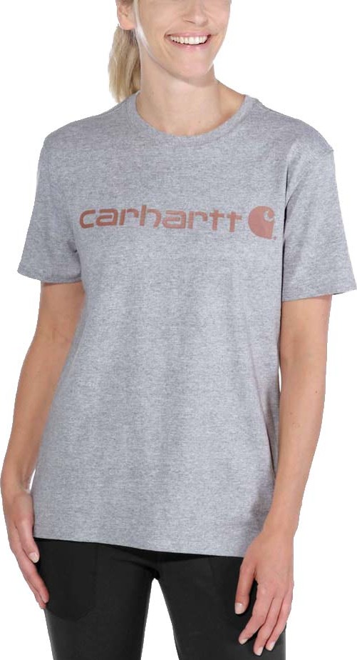 Carhartt Women’s Core Logo T-Shirt Heather Grey