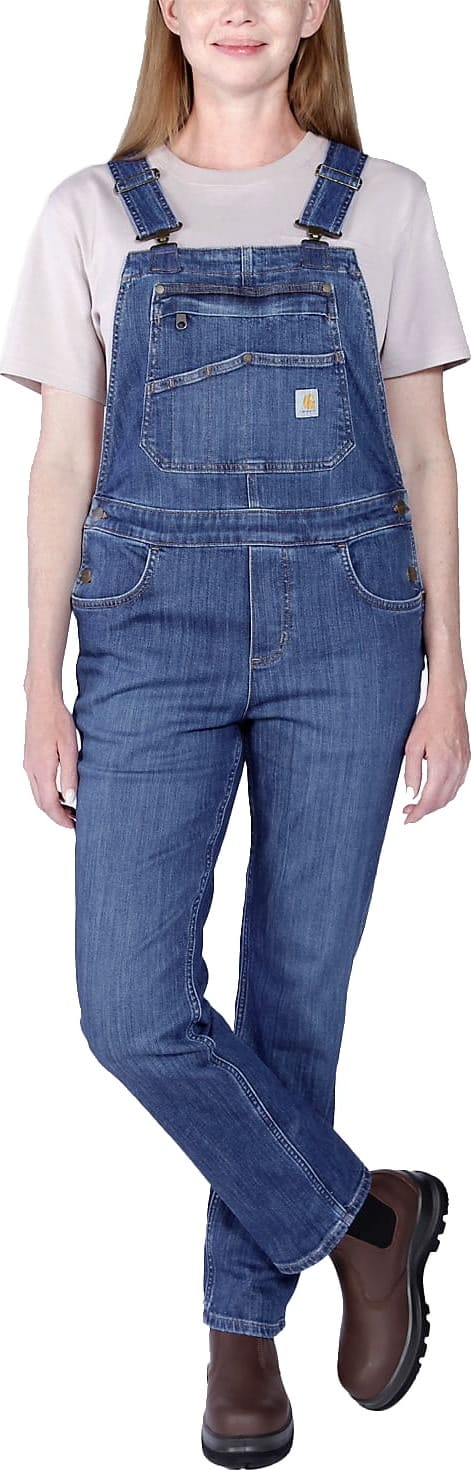 rugged flex denim bib overalls