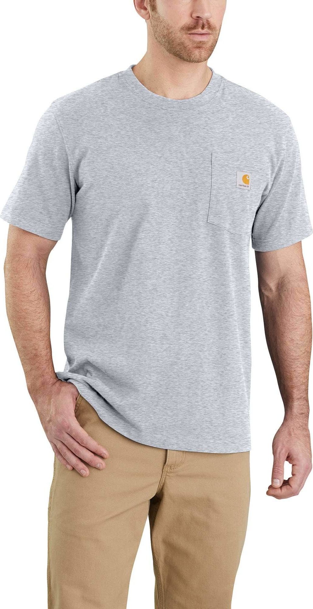 Men's Workwear Pocket S/S T-Shirt Heather Grey