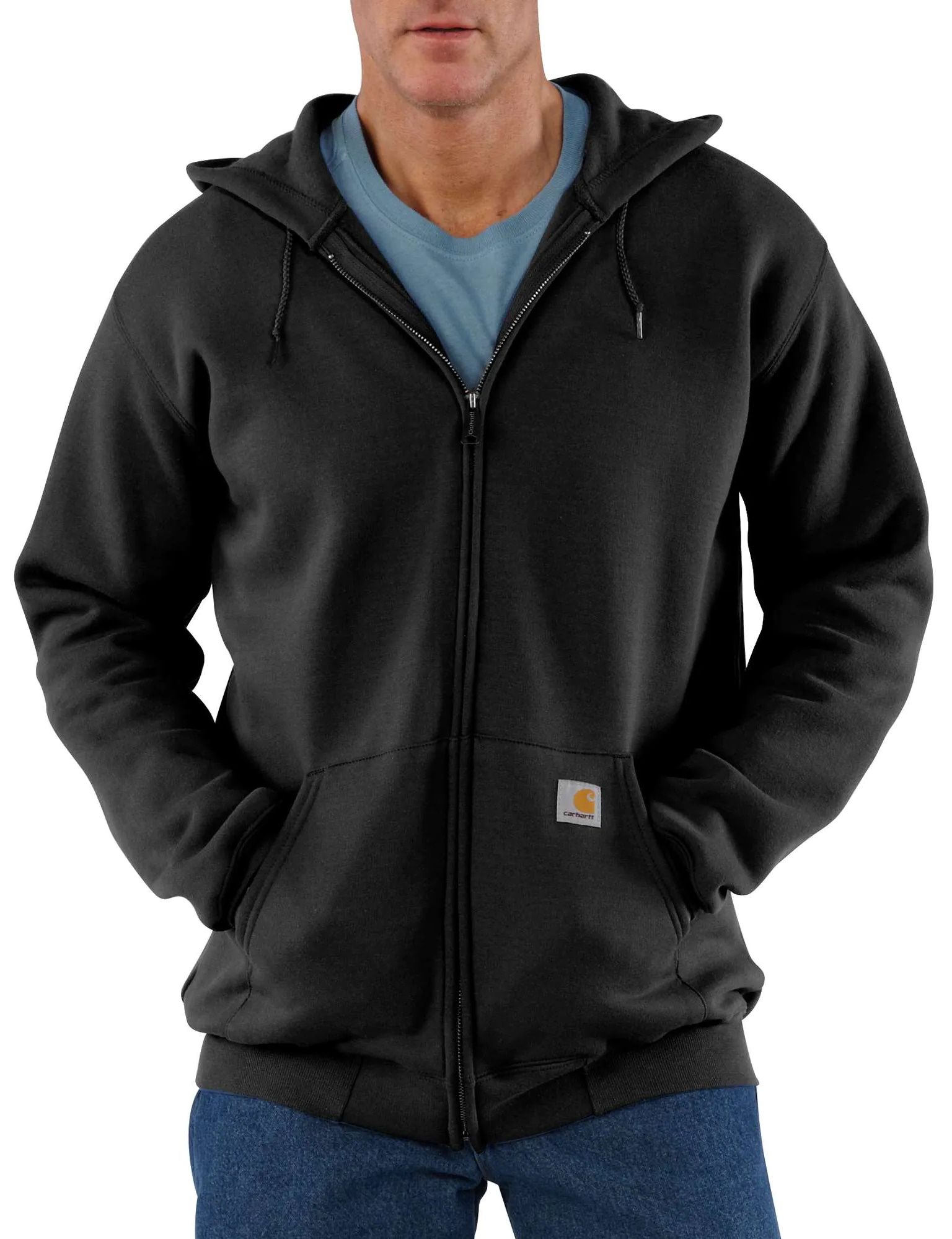 Men's Zip Hooded Sweatshirt Black