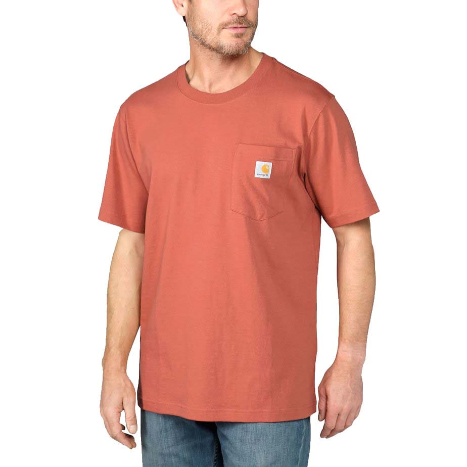Carhartt Men's K87 Pocket S/S T-Shirt Terracotta