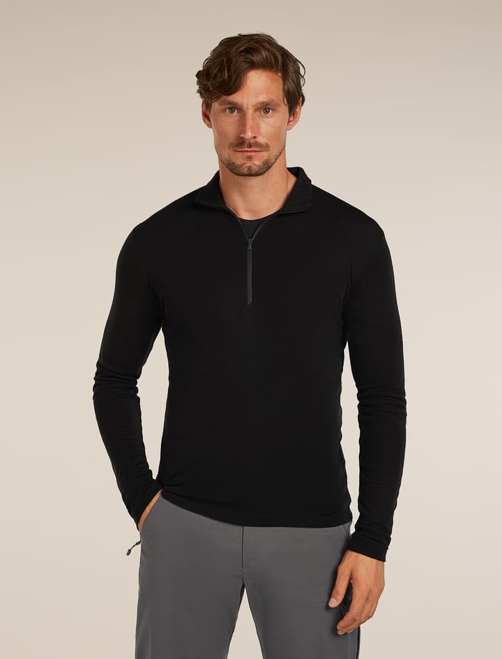 Icebreaker Men's 175 Everyday Ls Half Zip Black Icebreaker