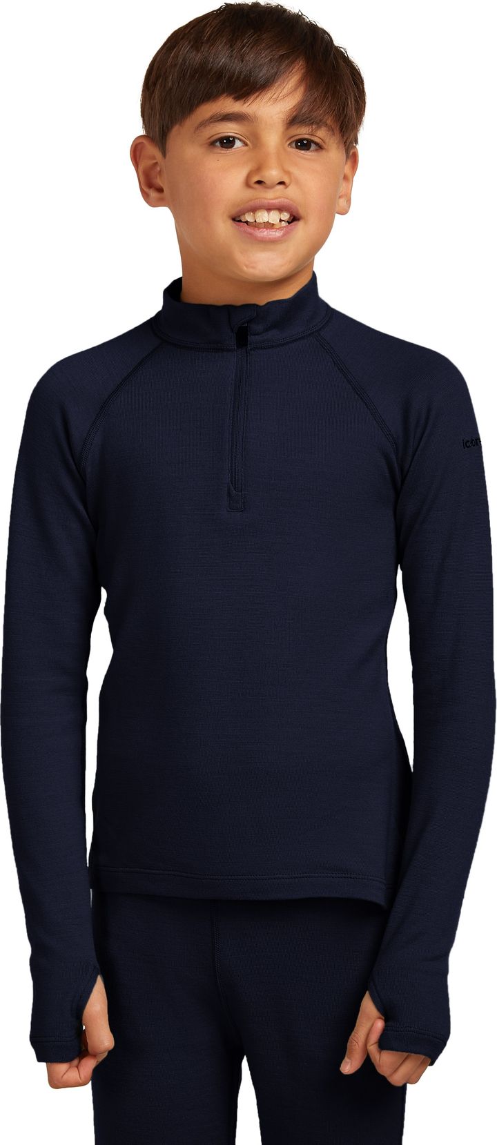 Icebreaker Kids' 260 Tech Long Sleeve Half Zip Midnight Navy Icebreaker