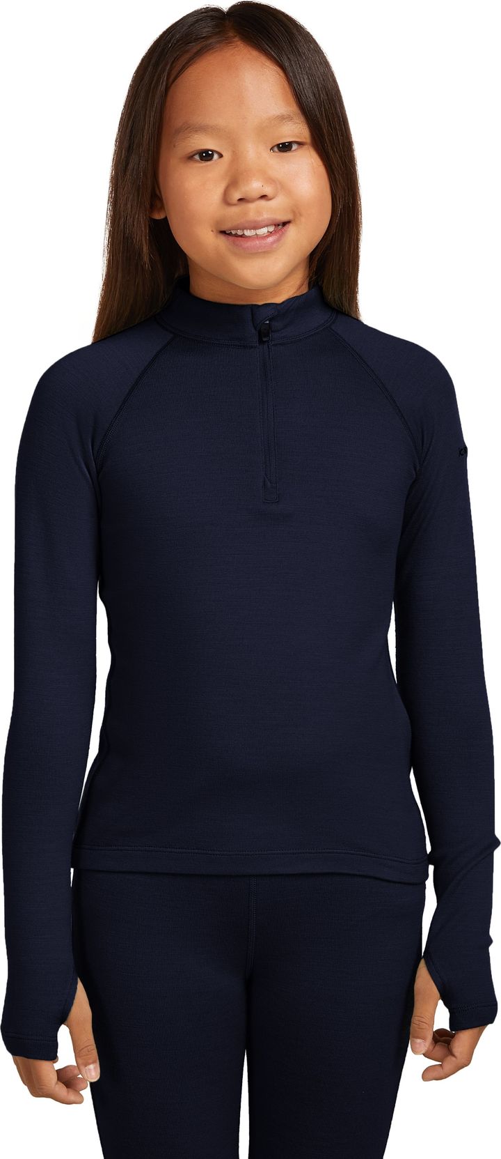 Icebreaker Kids' 260 Tech Long Sleeve Half Zip Midnight Navy Icebreaker