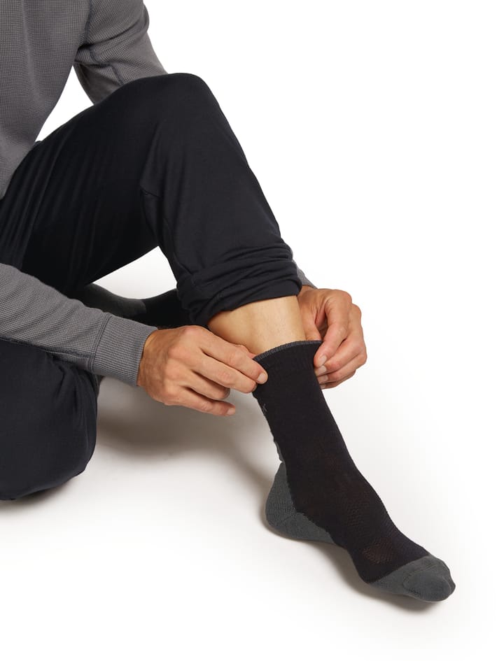 Icebreaker Men's Hike+ Light Crew Black/obsidian Icebreaker