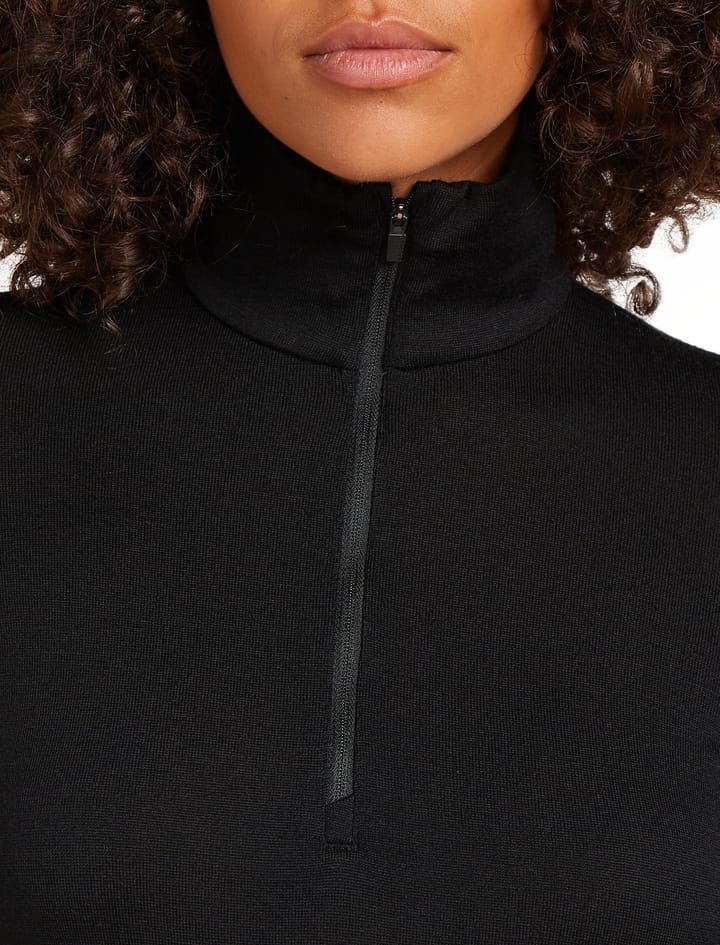 Icebreaker Women's 260 Tech Longsleeve Half Zip Black Icebreaker