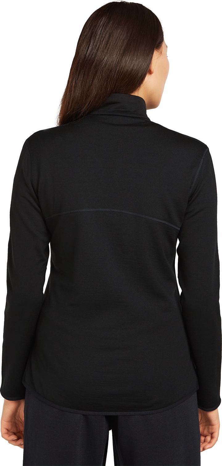 Icebreaker Women's Merino 560 Realfleece Elemental II Long Sleeve Zip Black Icebreaker