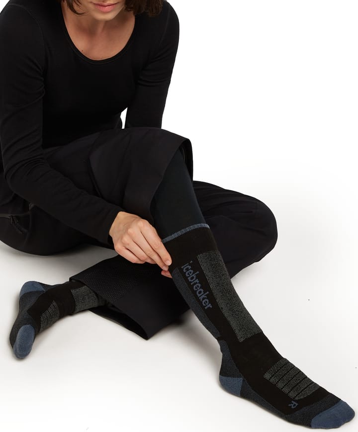 Icebreaker Women's Merino Ski+ Medium Black/Dawn/Graphite Icebreaker