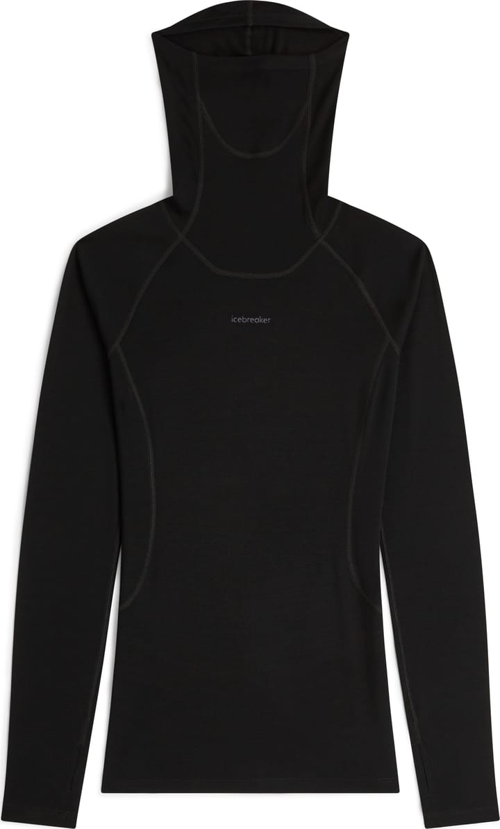 Icebreaker Women's 300 MerinoFine Polar Long Sleeve Roll Neck Black Icebreaker