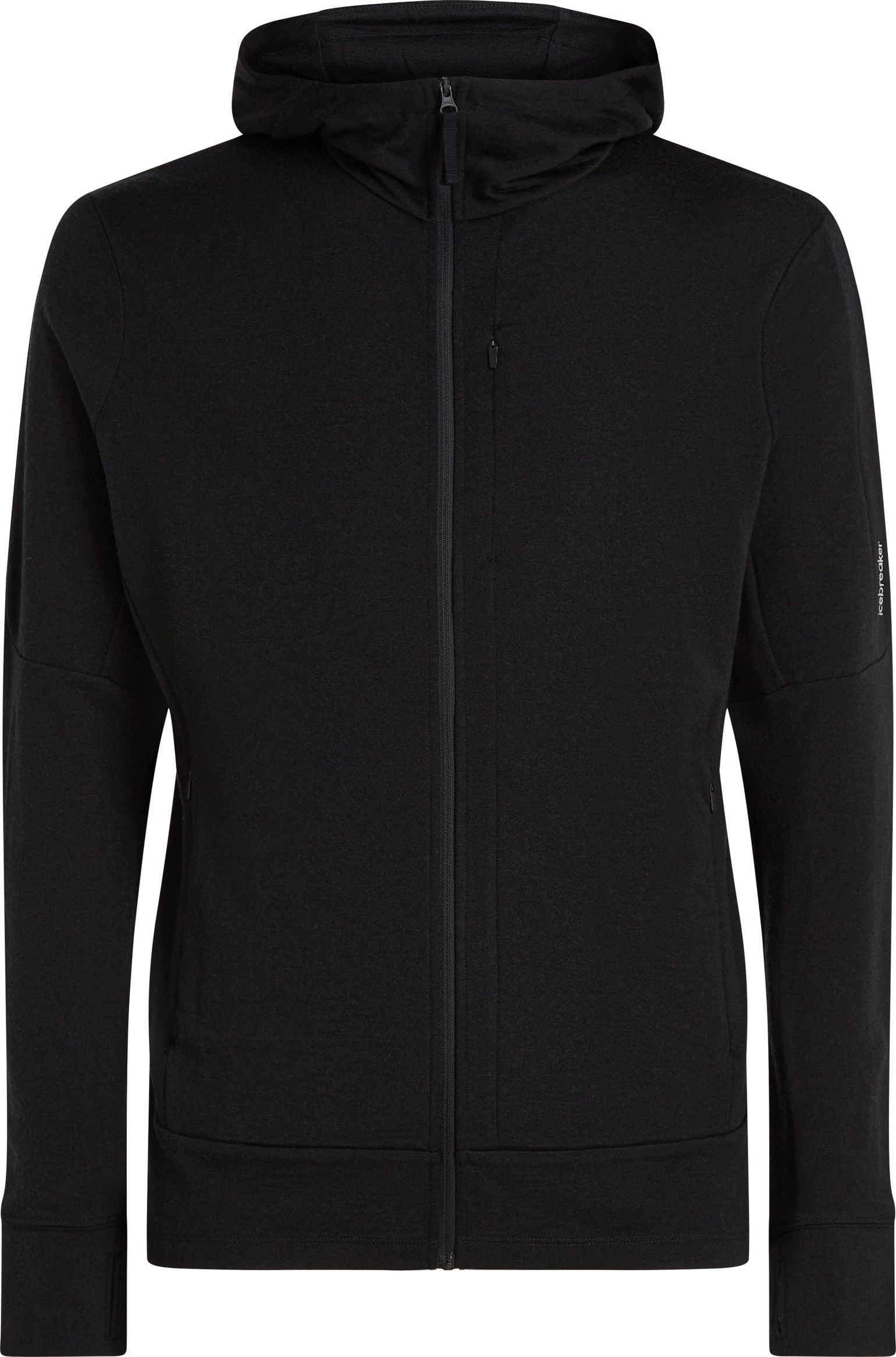 Icebreaker Men's Merino 260 Quantum Long Sleeve Zip Hoodie Black