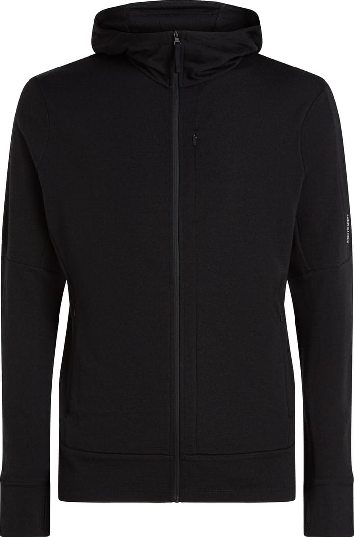 Icebreaker Men's Merino 260 Quantum Long Sleeve Zip Hoodie Black Icebreaker