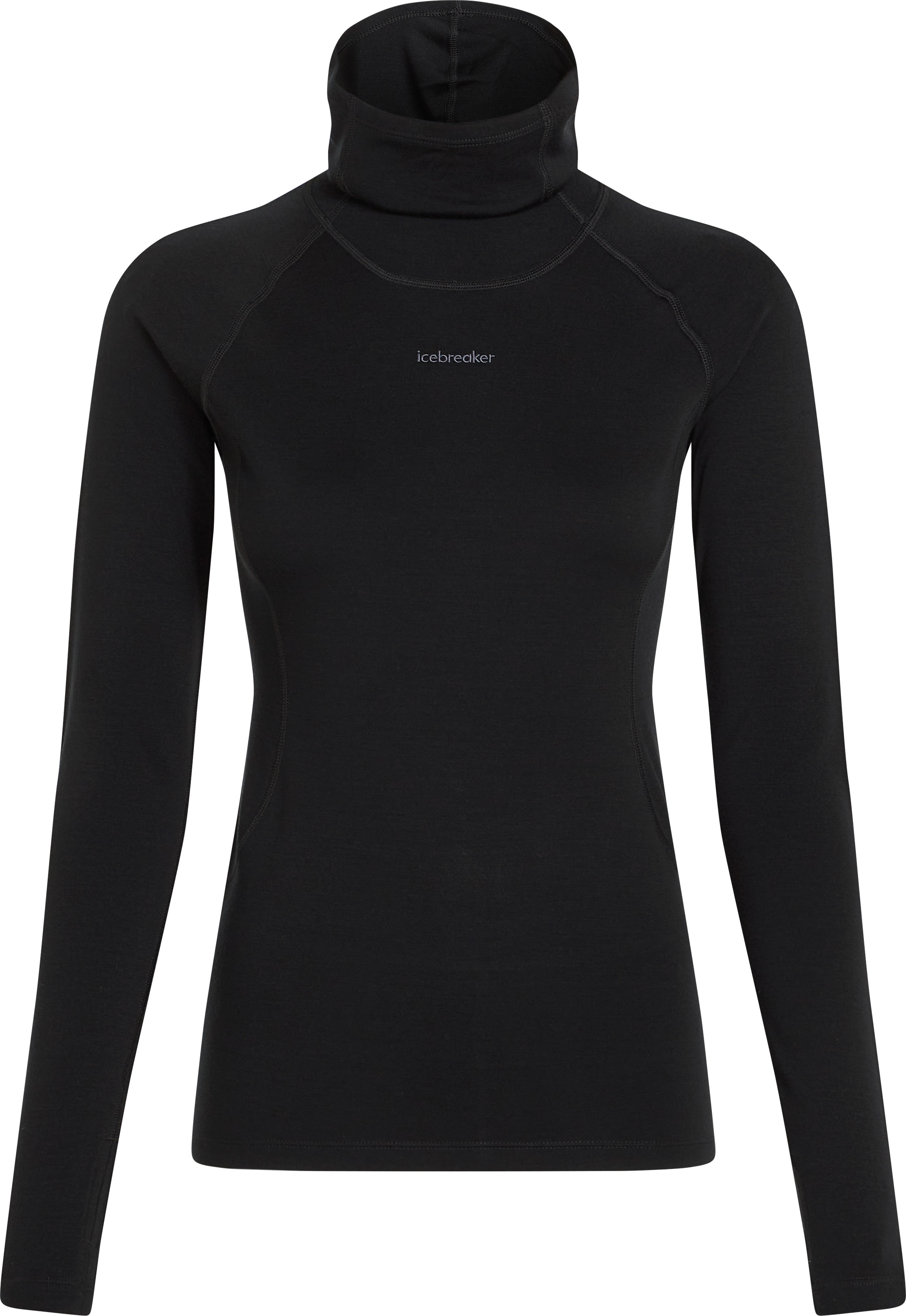 Icebreaker Women's 300 MerinoFine Polar Long Sleeve Roll Neck Black