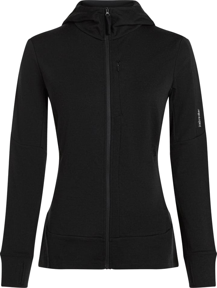 Icebreaker Women's Merino 260 Quantum Iv Longsleeve Zip Hoodie Black Icebreaker