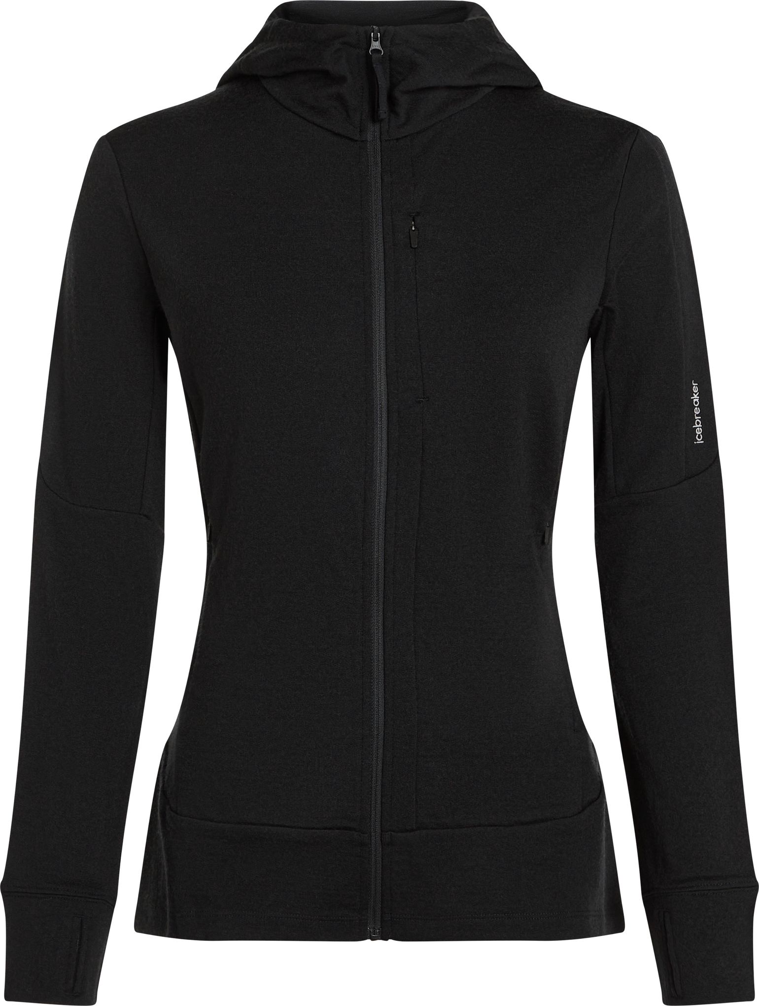 Icebreaker Women's Merino 260 Quantum Iv Longsleeve Zip Hoodie Black