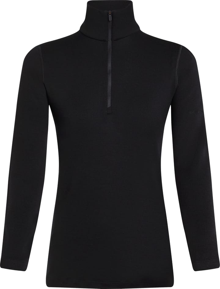 Icebreaker Women's 260 Tech Longsleeve Half Zip Black Icebreaker