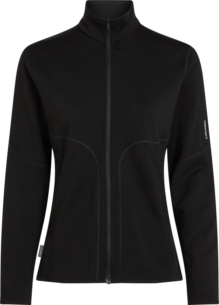Icebreaker Women's Merino 560 Realfleece Elemental II Long Sleeve Zip Black Icebreaker
