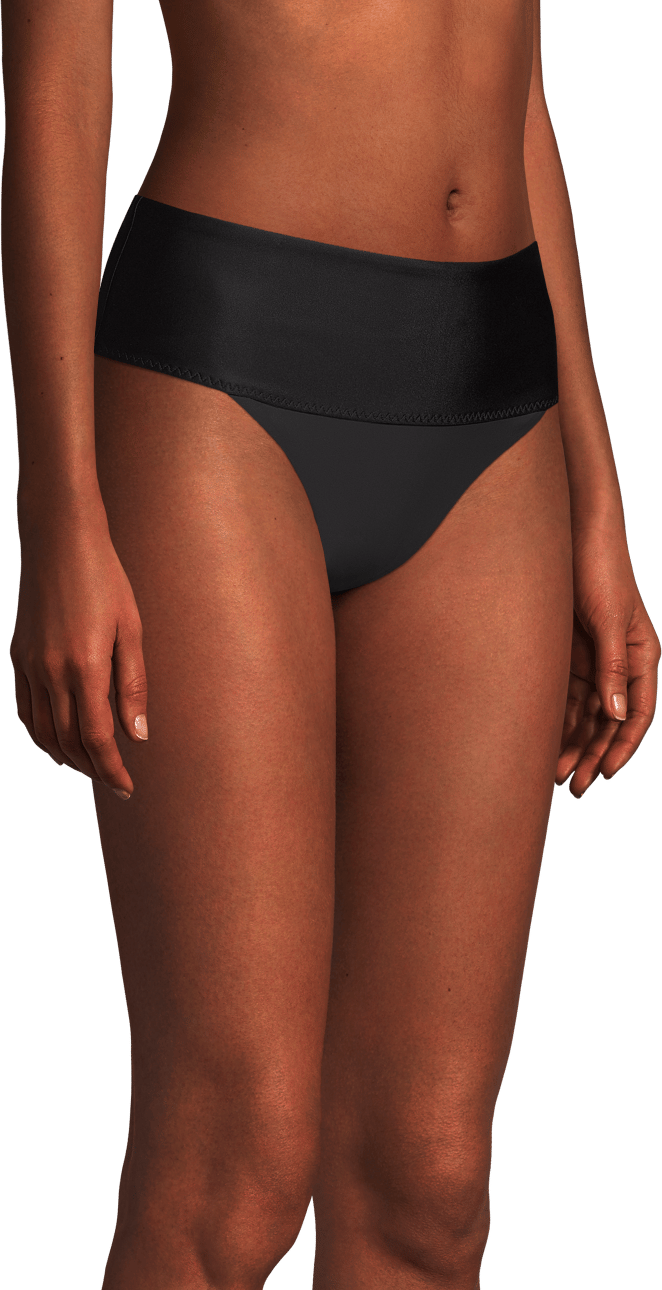 Women's Mid Waist Bikini Brief Black Casall
