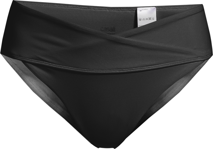 Women's High Waist Wrap Bikini Brief Black