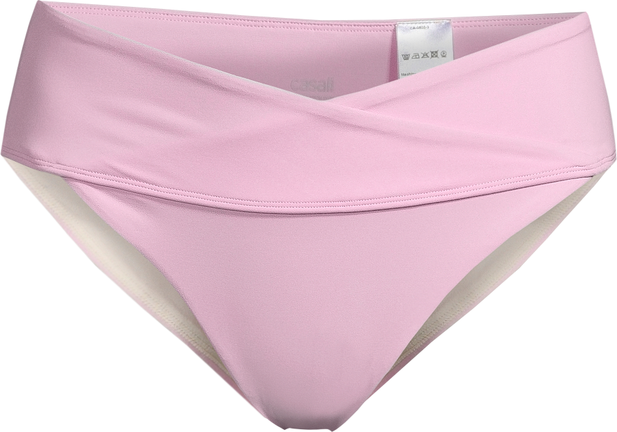 Women's High Waist Wrap Bikini Brief Clear Pink
