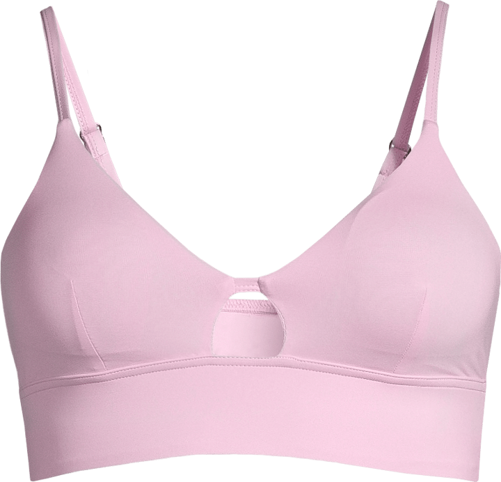 Women's Triangle Cut-Out Bikini Top Clear Pink Casall