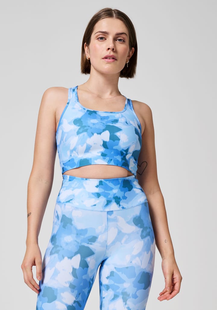 Casall Women's Blossom Square Neck Sports Top Blossom Blue Casall Casall Women's Blossom Square Neck Sports Top Blossom Blue Casall