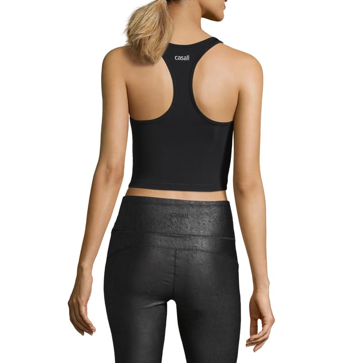 Casall Women's Bold Rib Crop Tank Black Casall Casall Women's Bold Rib Crop Tank Black Casall