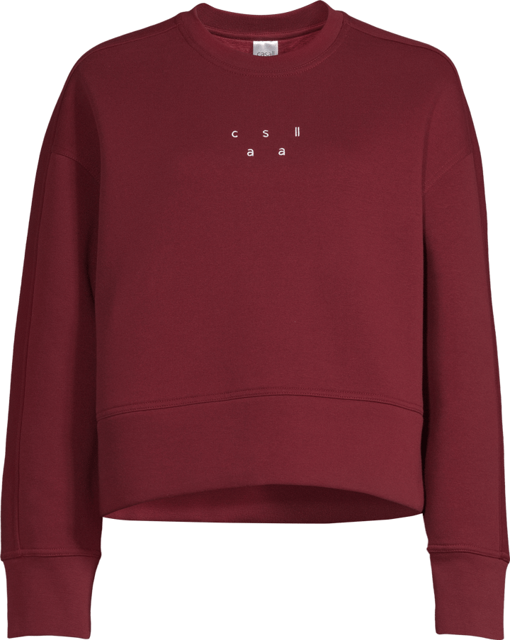 Casall Women's Boxy Crew Neck Sweatshirt Evening Red Casall