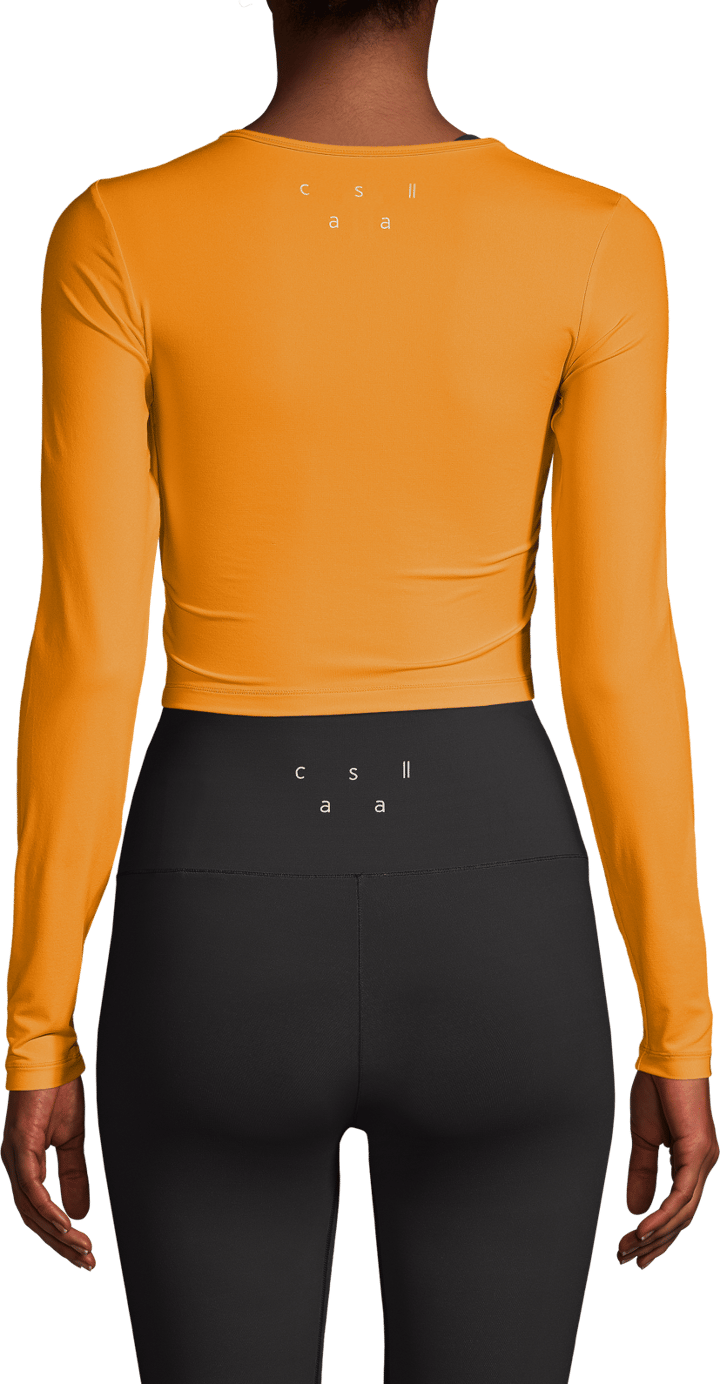 Casall Women's Crop Long Sleeve Sunset Yellow Casall