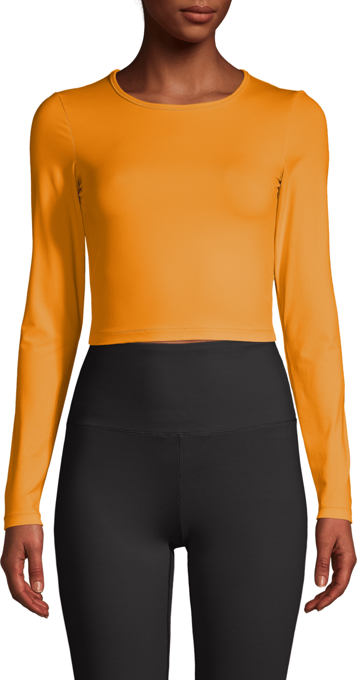 Casall Women's Crop Long Sleeve Sunset Yellow Casall