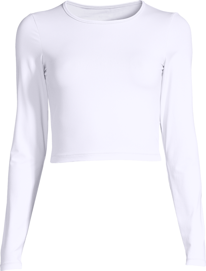 Women's Crop Long Sleeve White Casall