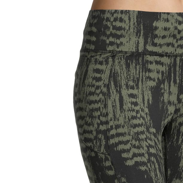 Casall Women's Iconic Printed 7/8 Tights Survive Dark Green Casall