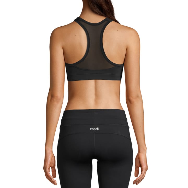 Casall Women's Iconic Wool Sports Bra Black Logo Casall