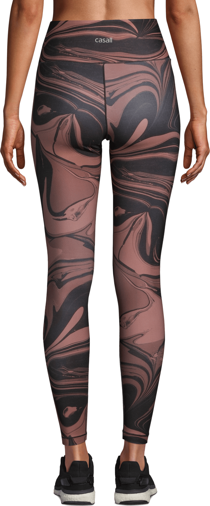 Casall Women's Marbles High Waist Tights Marbles Brown Casall