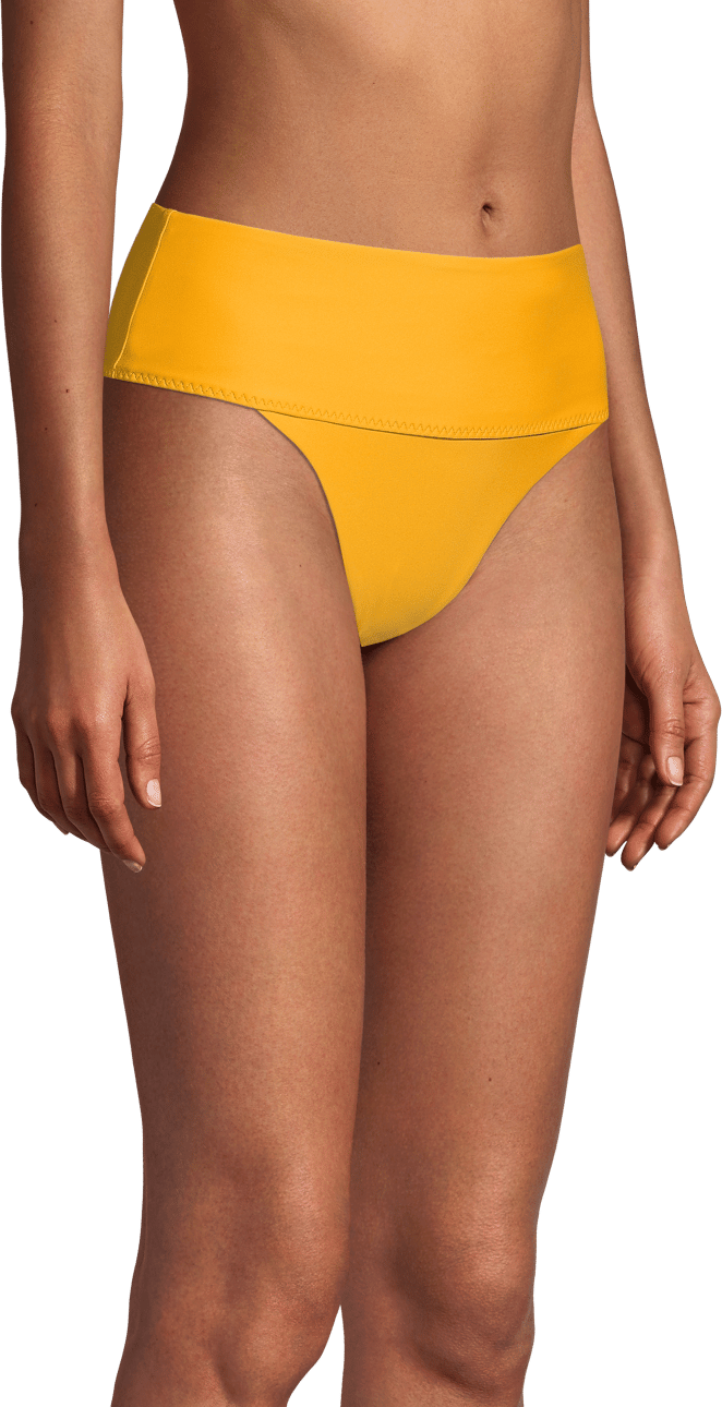 Casall Women's Mid Waist Bikini Brief Bright Sunset Yellow Casall