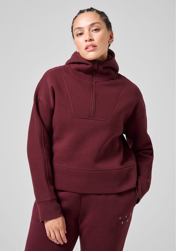 Casall Women's Oversized Zip Hoodie Evening Red Casall