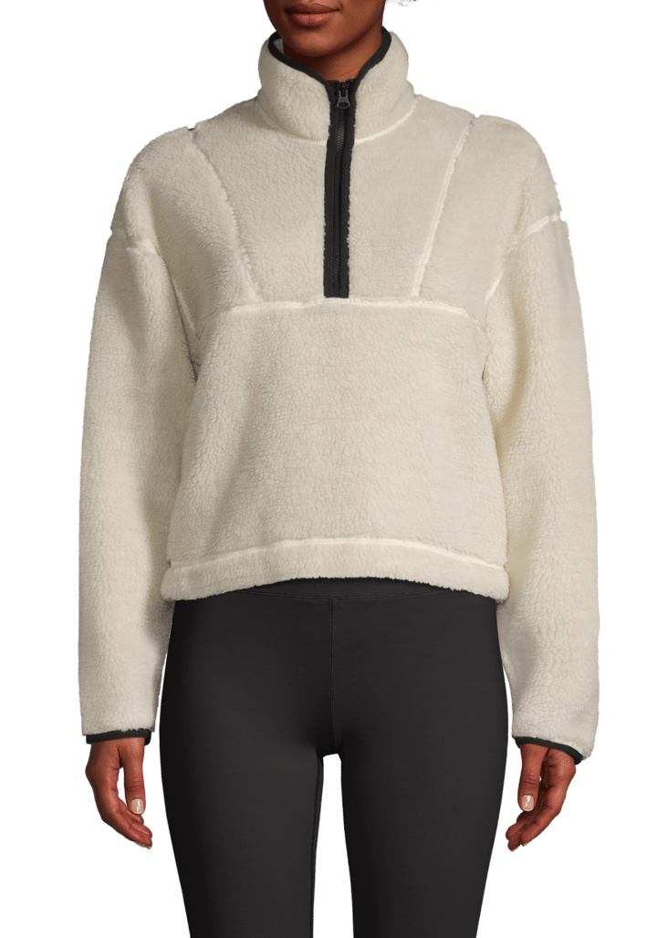 Casall Women's Pile Half Zip Off White Casall