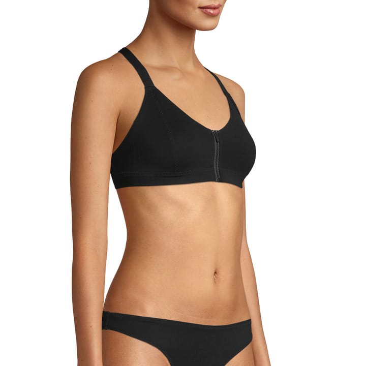 Women's Scuba Zip Bikini Top Black Casall