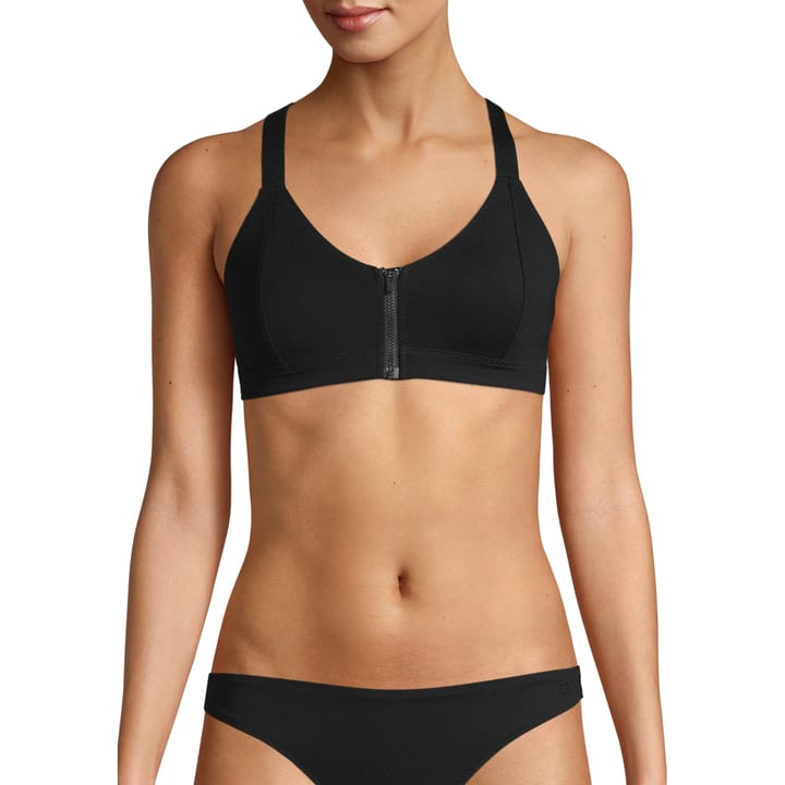 Women's Scuba Zip Bikini Top Black Casall