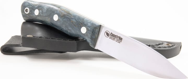 No.10 Swedish Forest Knife, Stabilised Curly Birch Ocean, Stainless Stabilised Blue C.Birch Casström