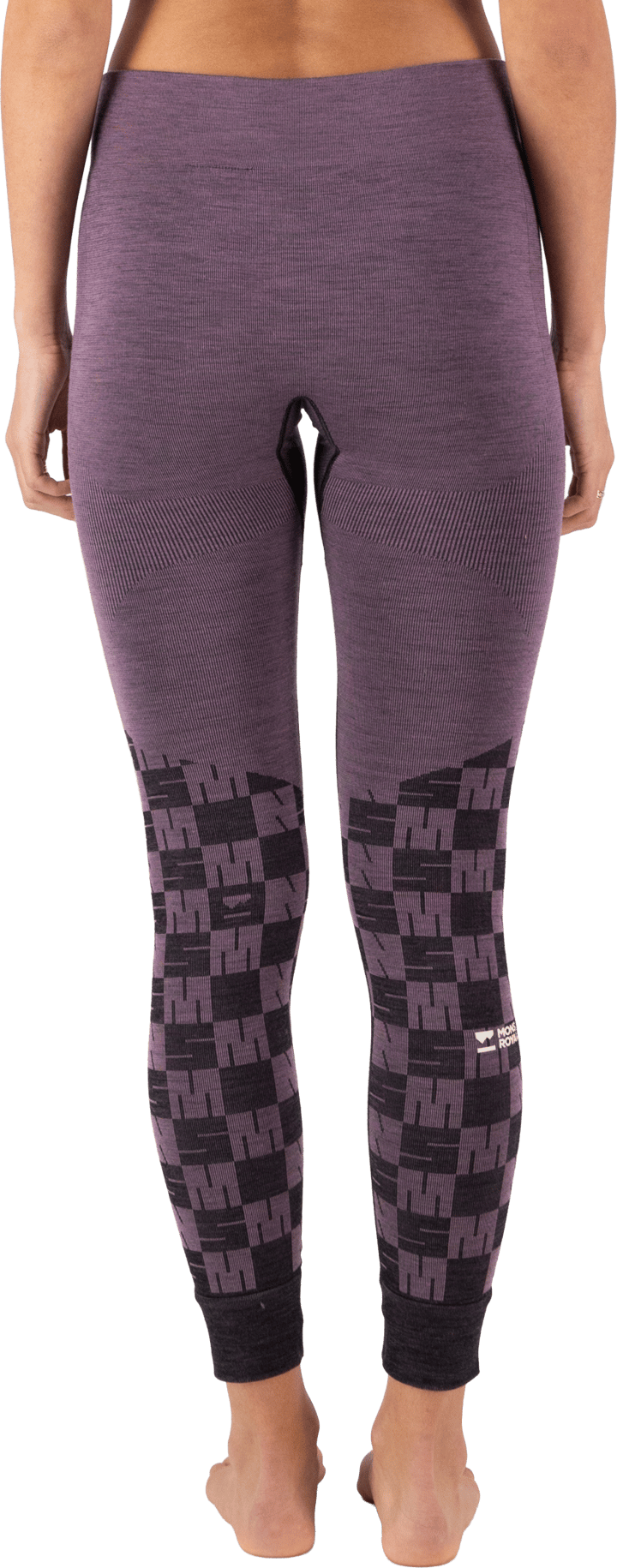 Mons Royale Women's Ascender Merino Seamless Legging Mauve/Black Mons Royale