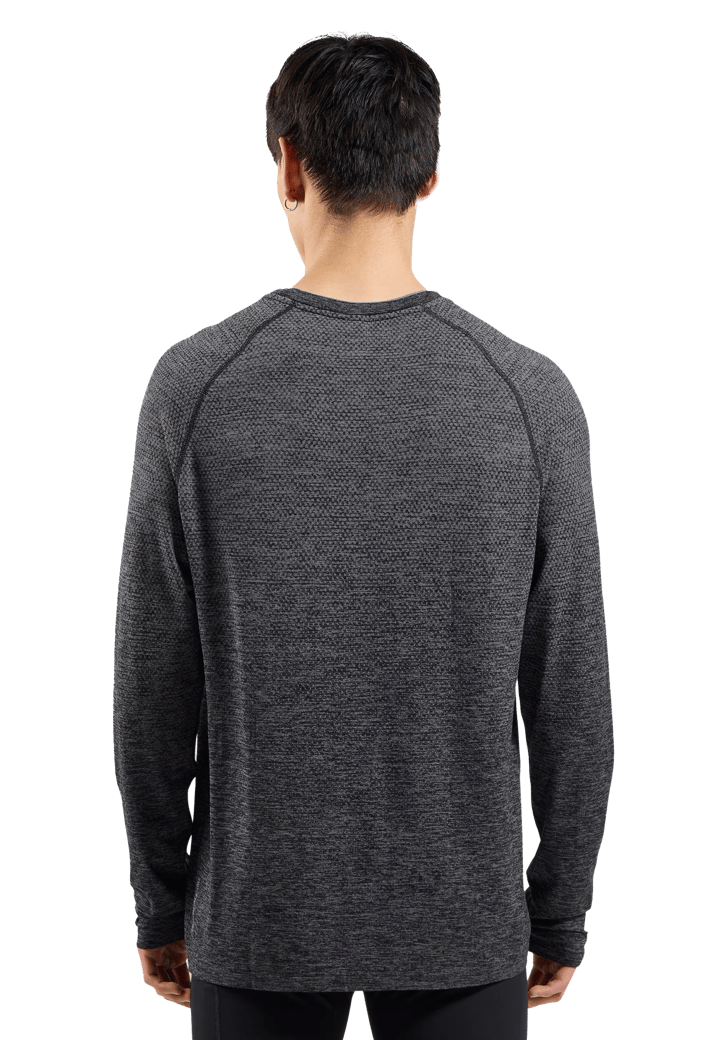 Odlo Men's T-shirt Crew Neck Long Sleeve Essential Seamless Grey Melange Odlo