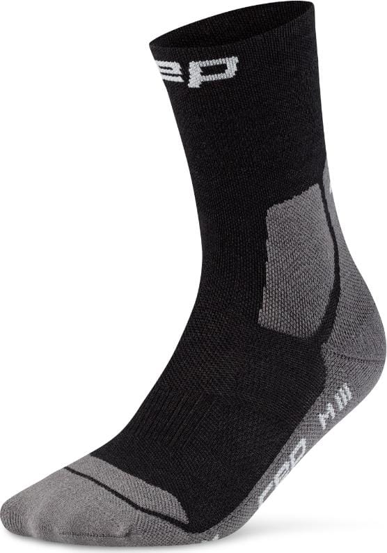 CEP Men's Hiking Light Cushion Socks Mid Cut Black/grey CEP