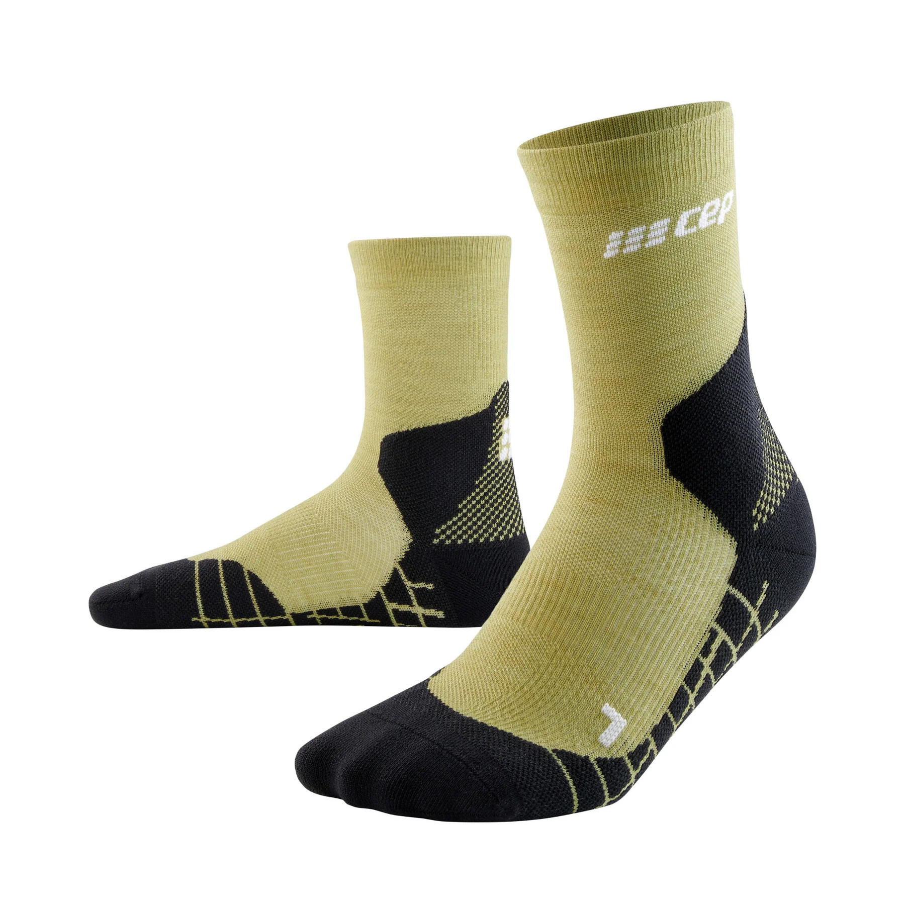 CEP Men’s Hiking Light Merino Mid Cut Compression Socks Olive