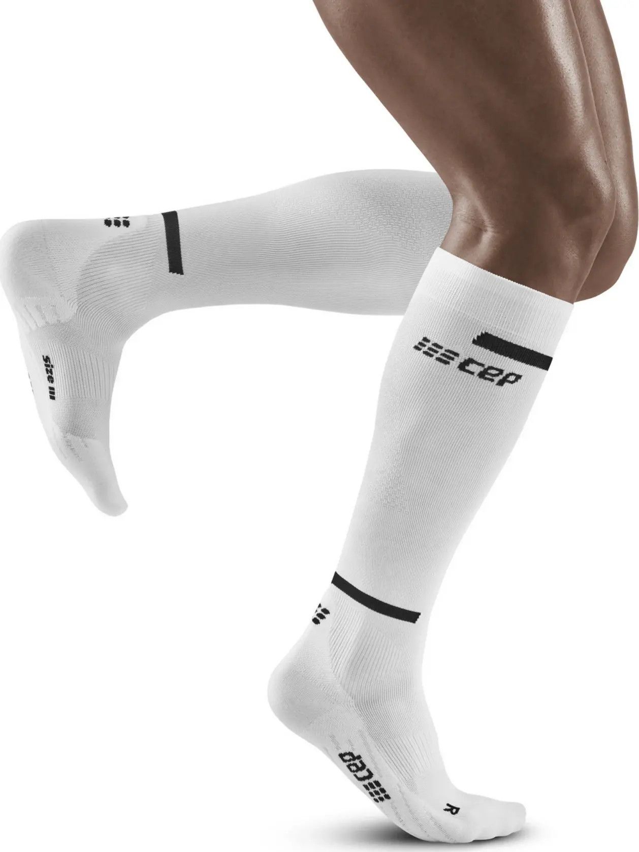 CEP Men's The Run Socks, Tall White